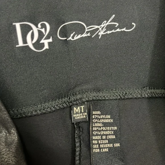 Diane Gilman DG2 Leggings Women Med Tall Black Stretch Faux Leather High Rise - Picture 5 of 6